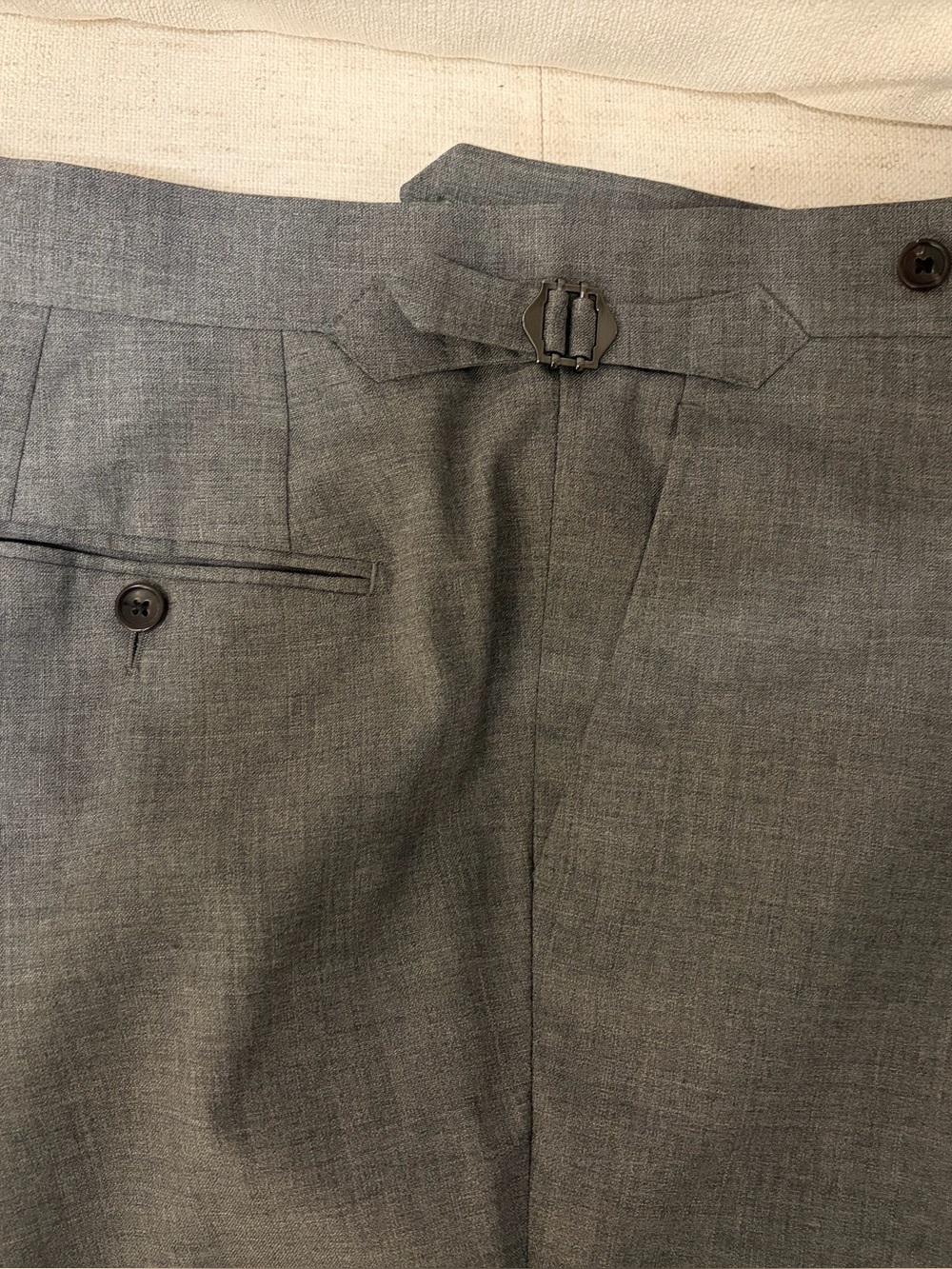 Men's Flat Front Gray Dress Shorts with Side Adjuster